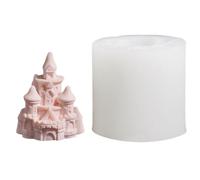 Castle Shaped Silicone Mold - Dessert Craft Mold for Baking Chocolate | Non Stick Flexible Rubber with Intricate Pattern, Multi Purpose for Pastry Candy Soap and Gelatin 2.56x2.17x2.17 in