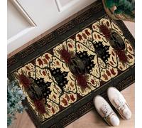 Castle - Tapis de couloir gothique, victorien, rose, Halloween, rouge, antidérapant, rectangulaire, pour cuisine, couloir, buanderie, entrée, décoration (0,6 x 0,9 m)