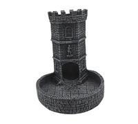 Castle Tour à dés avec plateau mural pour cadeau d'anniversaire Gris Noir 11 x 9,5 x 12 cm