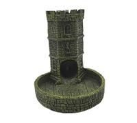 Castle Tour à dés avec plateau mural pour cadeau d'anniversaire, jaune et vert, 11 x 9,5 x 12 cm