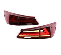 CastleGear Arrêt Indicateur Frein Lampe Pour Lexus IS250 IS350 ISF IS II 2005-2013 Clignotant Séquentiel Animation Dynamique Feux Arrière Rouges Assemblage LED