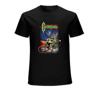 Castlevania T Shirt Castlevania T-Shirt Casual Tee Shirt 100 Cotton Man Print Short-Sleeve Funny Tshirt Black XXL