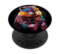 Castor avec Lunettes de Soleil J'aime Les Rongeurs Castors PopSockets PopGrip Adhésif