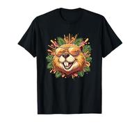 Castor avec Lunettes de Soleil Tropical Summer Vibes T-Shirt