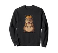 Castor drôle et stupide avec couronne pour les amateurs de barrage du royaume Sweatshirt