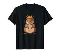 Castor drôle et stupide avec couronne pour les amateurs de barrage du royaume T-Shirt