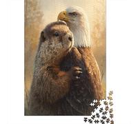 Castor enlaçant Un Aigle Cadeau Unique Décoration Intérieure Jeu ÉduChatif Challenge Toy Adultes & Enfants des 14 Ans 70x50cm/1000pcs