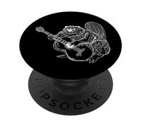 Castor Jouant de la Guitare Animal Guitariste drôle Rock Musicien PopSockets PopGrip Adhésif