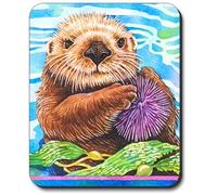 Castor Marin Mousepad Antidérapant Mouse Pad Lavable Tapis De Souris pour Voyage Jeu Travail 25X30Cm