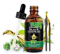 Castor Oil Organic for Hair Growth Huile de ricin bio pressée à froid 60 ml | Pure, naturelle | Huile de ricin pour le corps, les cheveux, les ongles, les cils