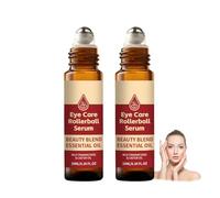 Castor Oil Roll On Eye Roller,Organic Castor Oil Rose Quartz Roller Ball,Organic Frankincense And Castor Oil For Face,Dark Circles,Fine Lines,Under Eyes And Skin,Brightens Eyes,Smooths Skin (2PC)