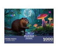 Castor Puzzle 1000 Pièces Cadeau Unique Jeu Éduchatif Challenge Toy À De Qualité Supérieure Peinture Art pour Adultes Et Enfants À Partir De 12 Ans 38x26cm/1000pcs