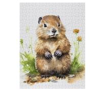Castor Puzzles en Bois, De Décompression Puzzle, pour Adultes Enfants 500 Pièces Jouets De Décompression 55×41cm