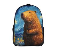 castor sac à dos d'école à la mode et durable adolescent femmes étudiants sac d'école ciel étoilé 3d imprimé sac à dos d'école 2 compartiment-16,pour l'école les voyages les affaires