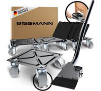 castor set,stable lift with 4 transport castors made of 100% steel,1.5 inch polyurethane wheels,easy movement of furniture,maximum load 600 kg