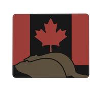 Castor sur Le Drapeau Canadien Mouse Pad Portable Tapis De Souris Gaming Résistant À Usure Tapis De Souris pour Maison Voyage Jeu 25X30Cm
