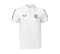 Castore 2022-2023 Rangers Travel Polo Football Soccer T-Shirt Maillot (White)