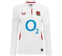Castore England Rugby Home Classic Long Sleeve Shirt 2025 Adults Blanc/Rouge 16 (XL) Female