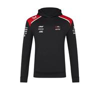 Castore Haas Racing F1 Team, Collection Officielle 2026, Sweat à Capuche Team Drivers, Noir, Rouge