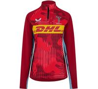 Castore Harlequins Quarter Zip Midlayer 2024 2025 Womens Rouge/Caviar 16 (XL) Female