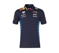 Red Bull Racing F1 Polo de l'équipe 2024 pour homme, Bleu nuit, Taille M