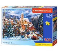 Castorland - B-030194 - Puzzle - Faire de la Luge dans la Ville - 300 Pièces