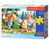 Castorland - B-06519-1 - Puzzle - Les Trois Petits Cochons - 60 Pièces