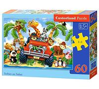 Castorland - B-06793-1 - Puzzle - Peluches en Safar - 60 Pièces
