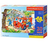 Castorland Puzzles C-02146-1 – Brigade de pompiers – Lot de 20 puzzles classiques