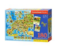 CASTORLAND Carte puzzle éducative de l'Europe