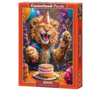 CASTORLAND Castorland C-105359-2 Castorland C-105359-2 Puzzle de 1 000 pièces avec inscription « Happy Birthday Lion Party Scène » amusante pour adultes, Castorland C-105359-2
