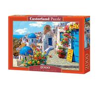 Puzzle 2000 pièces - CASTORLAND - Spring in Santorini - Paysage et nature - Adulte - Intérieur