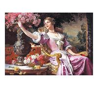Castorland - Jigsaw Puzzle Adulte - Copie de Dame en robe violet avec des fleurs de W. Czachorski - 3000 pièces