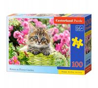 Castorland Kitten in Flower Garden,Puzzle 100 pièces