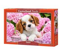 Castorland Pup in pink flowers 500 pcs Jeu de puzzle 500 pièces Faune