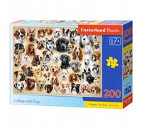 CASTORLAND Puzzle 200 pièces - Collage avec des chiens