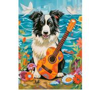 Castorland Puzzle 500 pièces - Collie, guitare et mer