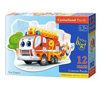 CASTORLAND Puzzle Camion de pompiers MAXI 12 pièces