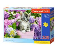 CASTORLAND Puzzle Chat dans un seau 200 pièces