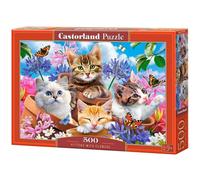 CASTORLAND Puzzle chaton avec fleurs 500 pièces