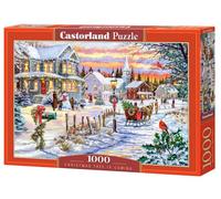 CASTORLAND Puzzle de 1 000 pièces, Arbre de Noël Arrive, scène d'hiver, Puzzles Vintage, Puzzle pour Adultes, Castorland C-105274-2