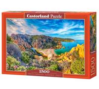 CASTORLAND Puzzle de 1500 pièces, Costa Paradiso, Sardaigne, Méditerranée, Italie, Formations rocheuses et Sable immaculé, Puzzle Adulte, C-152254-2