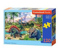CASTORLAND Puzzle Dinosaures sous les volcans 120 pièces
