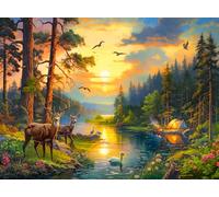 Castorland Puzzle Forest River Coucher de soleil - Puzzle 3000 pièces