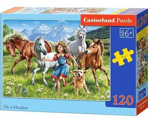 Castorland Puzzle - Girl and Horses in Bergweide - 120 pièces