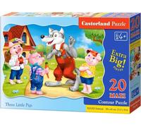 CASTORLAND Puzzle Trois petits cochons MAXI 20 pièces