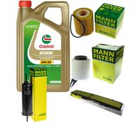 Castrol Edge 5L 5W-30 Huile Moteur + MANN-FILTER Set Inspection Kit 10213709