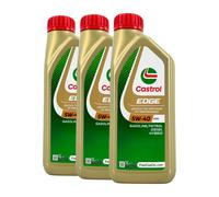 CASTROL Edge 5W-40 A3/B4 Huile Moteur, VW 505 00, BMW Longlife-01, 3x1 Litre