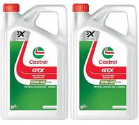 Castrol GTX 10W-40 A3/B4, 5L (Lot de 2)