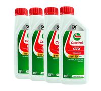 CASTROL GTX 5W-30 A5/B5 Huile Moteur, ILSAC GF-4, API SL, ACEA B5, 4x1 Litres